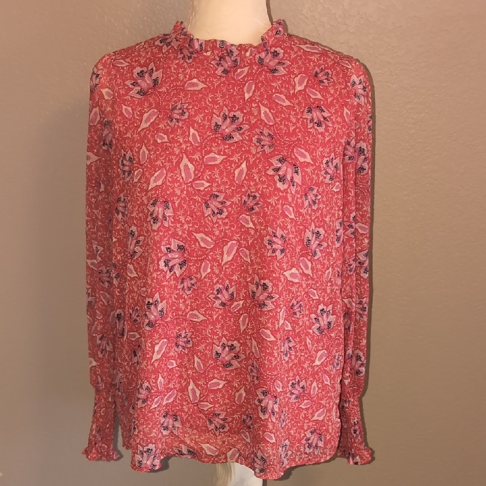 Pretty In Pink Floral Textured Top